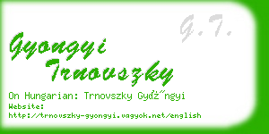 gyongyi trnovszky business card